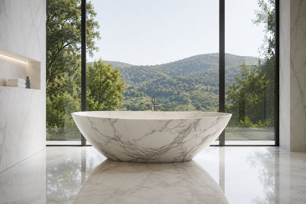 Calacatta in White Calacatta Marble — visualisation