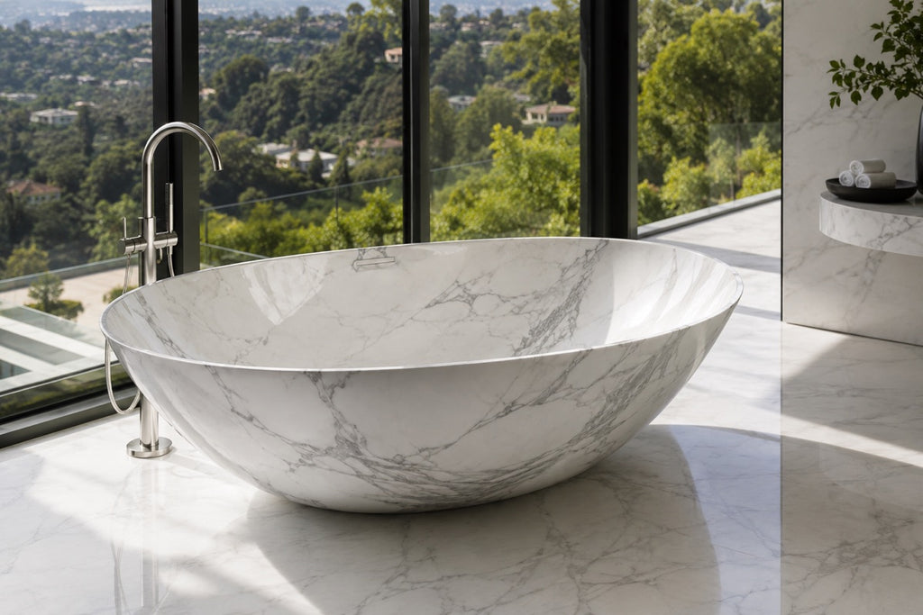 Calacatta in White Calacatta Marble — visualisation