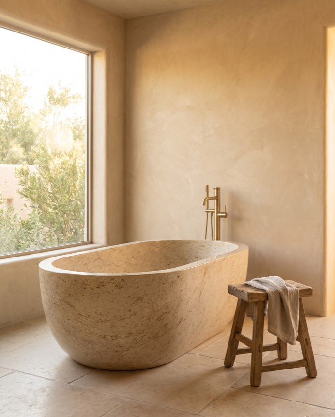 Sahara — Golden Hemp Granite Bathing Vessel