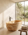Topaz — Gold Marble Bathing Vessel