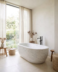 Bianco — White Marble Bathing Vessel