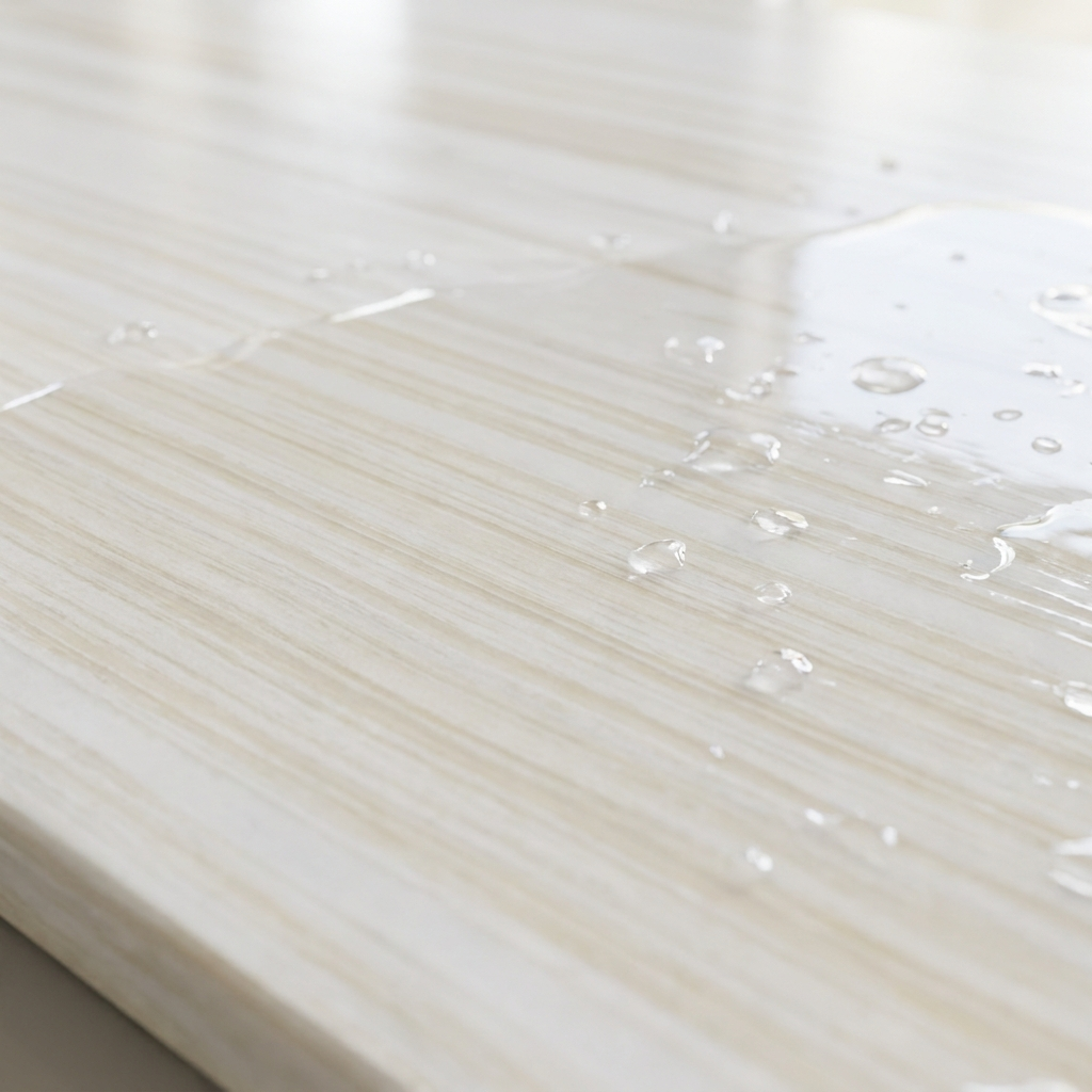 White Wood-Grain Marble — polished stone detail, Atelier Earthmade