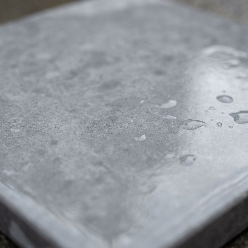 Castle Grey Stone — polished stone detail, Atelier Earthmade