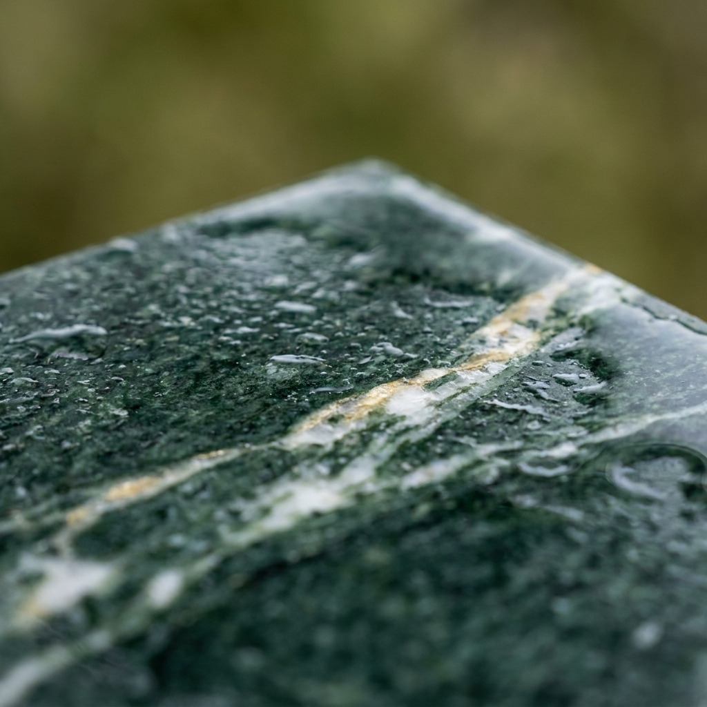 Verde — polished stone detail, Atelier Earthmade