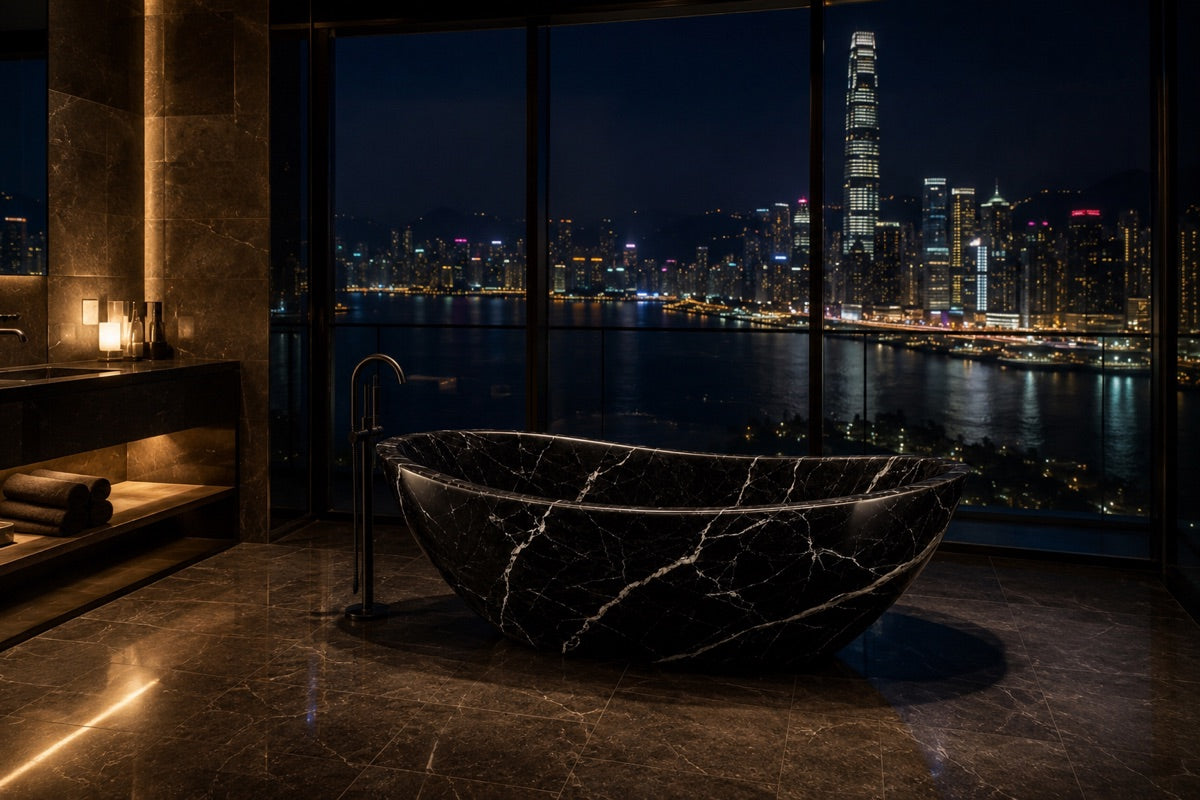 Nero in Black Marquina Marble — visualisation