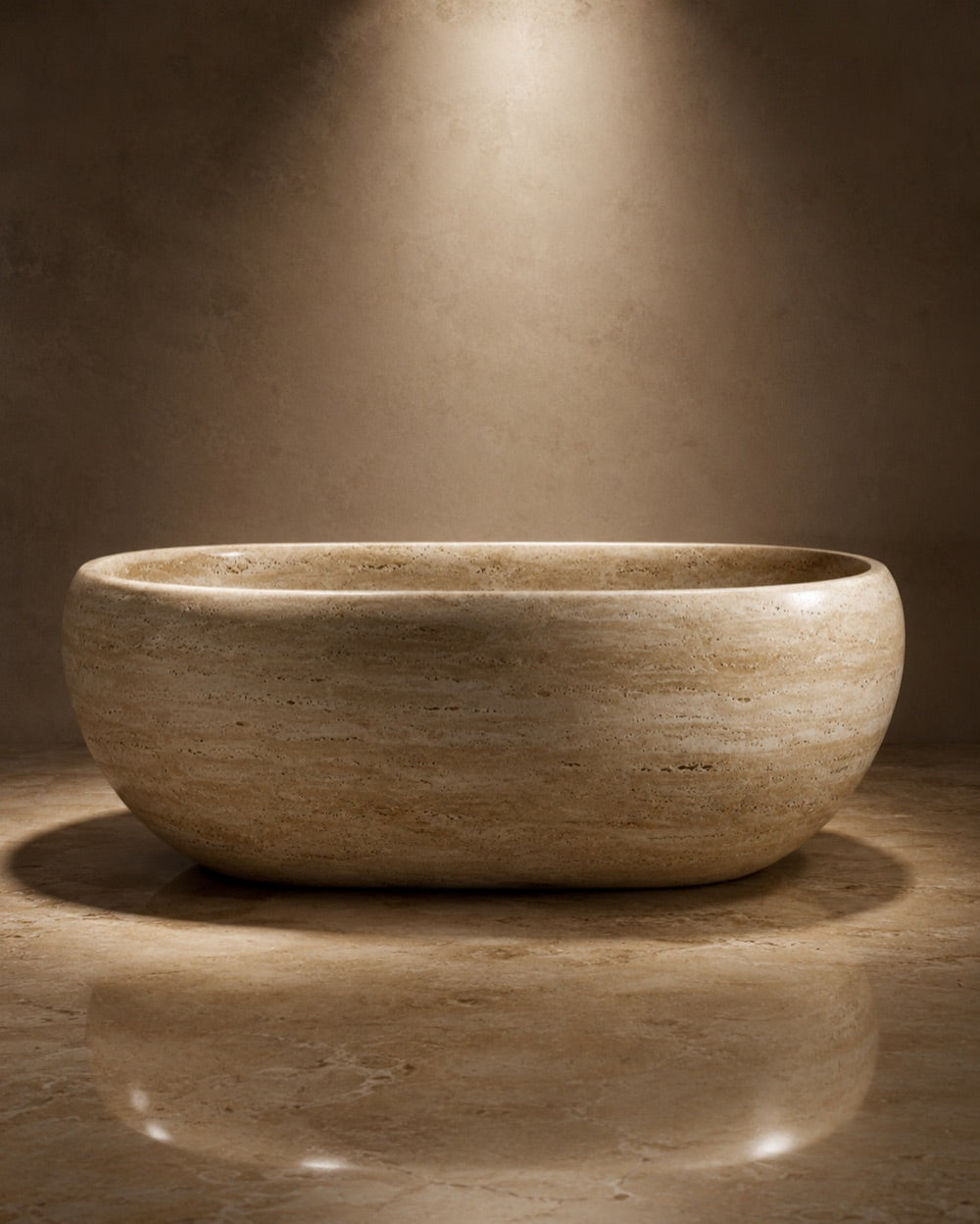 The Monolith in Honey Travertine